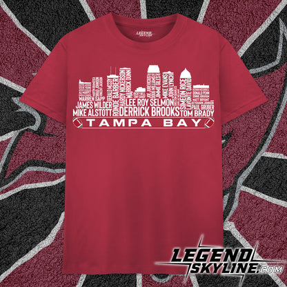 Tampa Bay Football Greatest Of All Time Team Legend Tampa Bay Skyline Shirt