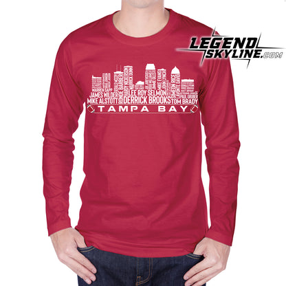 Tampa Bay Football Greatest Of All Time Team Legend Tampa Bay Skyline Shirt
