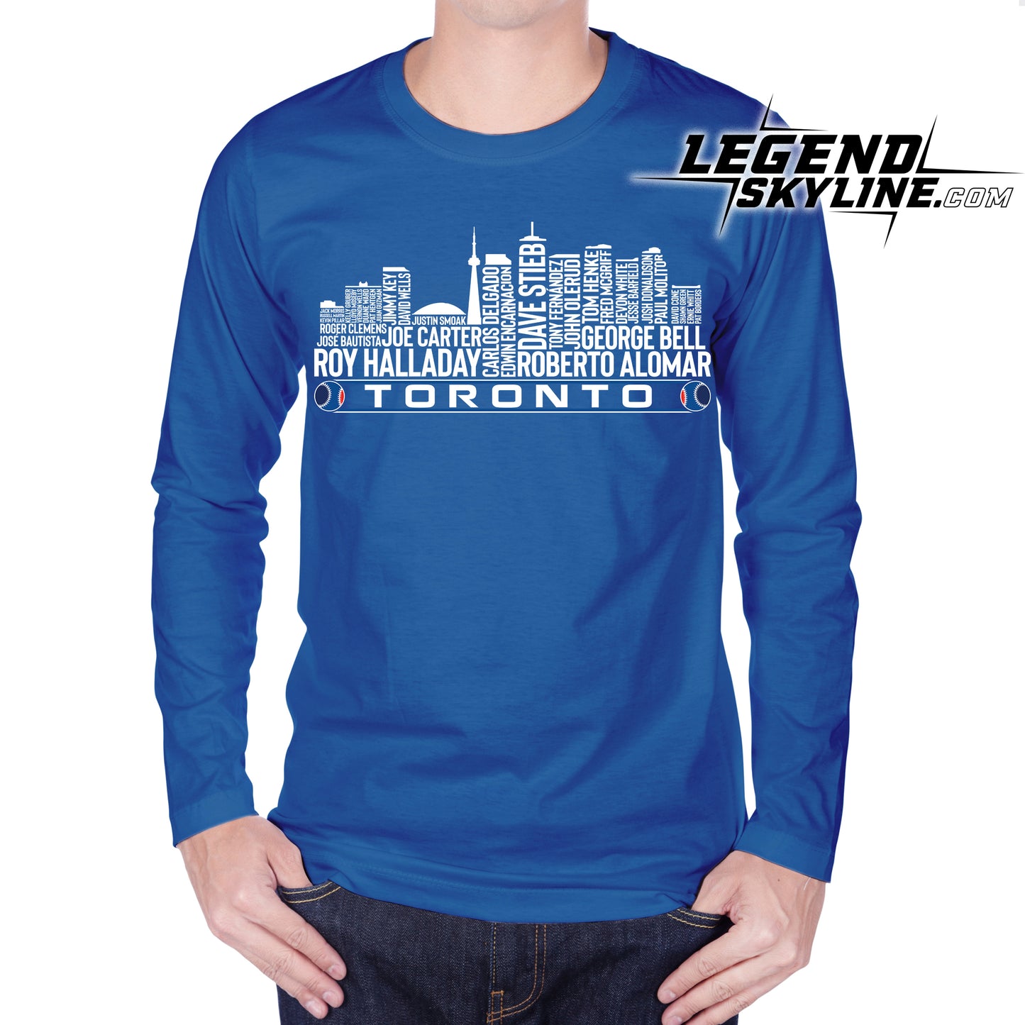Toronto Baseball Greatest Of All Time Team Legend Toronto City Skyline Shirt