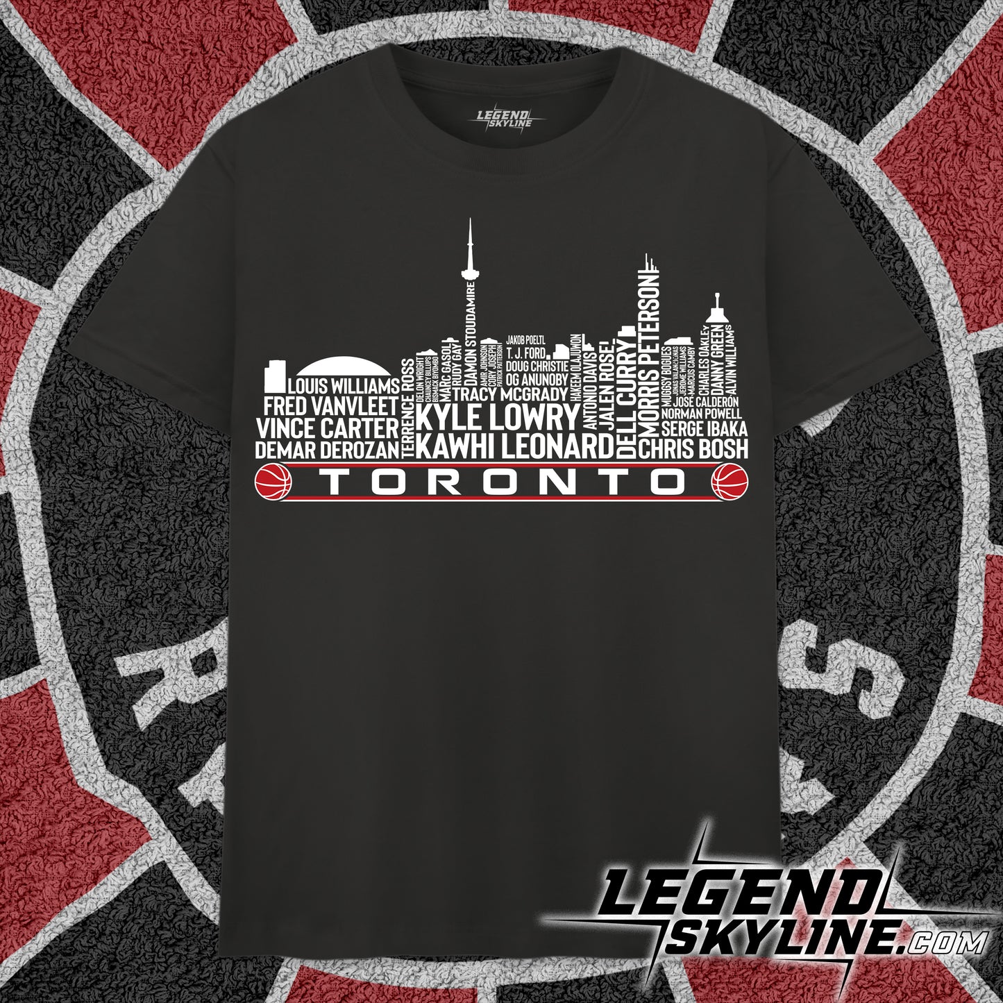 Toronto Basketball Team All Time Legends Toronto City Skyline Shirt