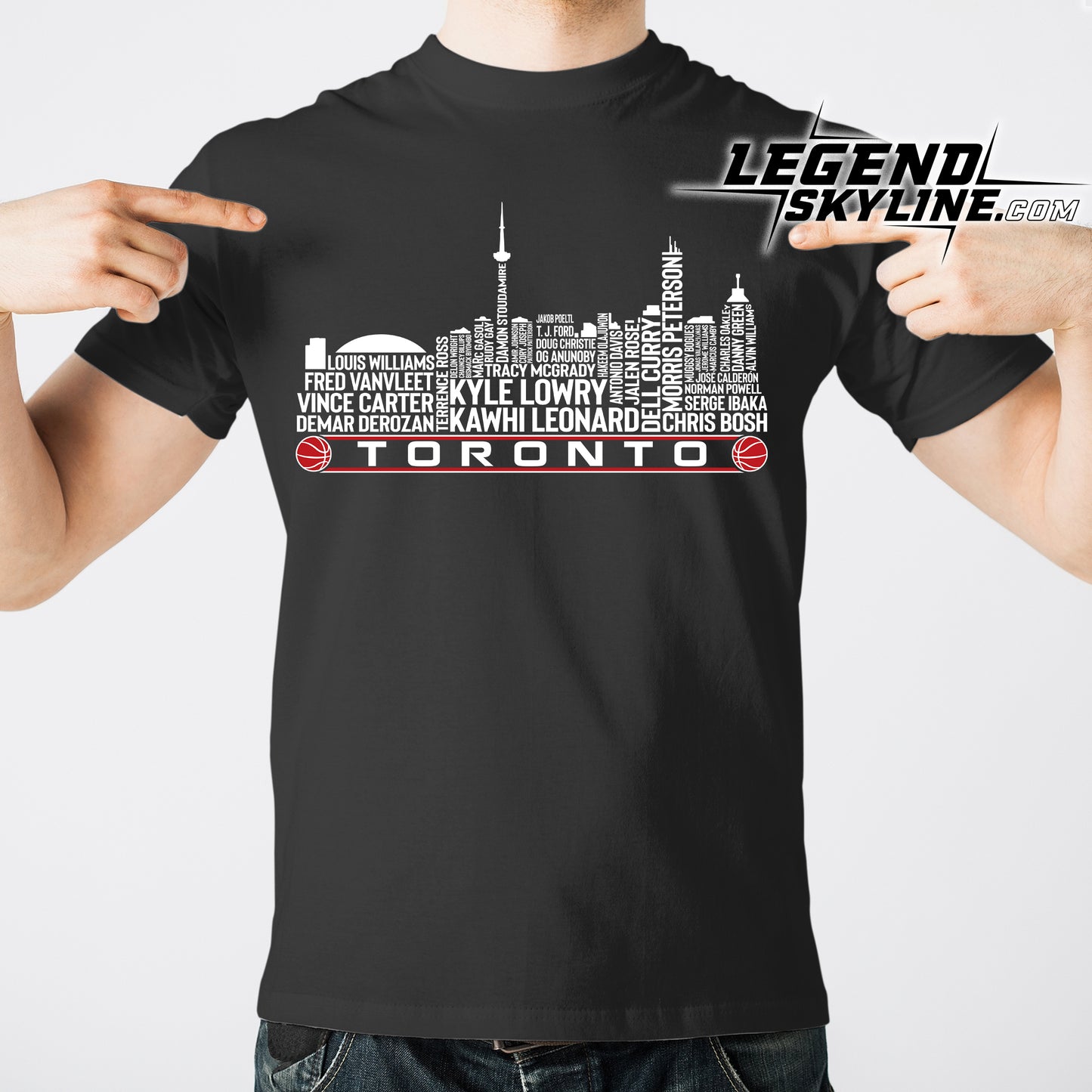 Toronto Basketball Team All Time Legends Toronto City Skyline Shirt