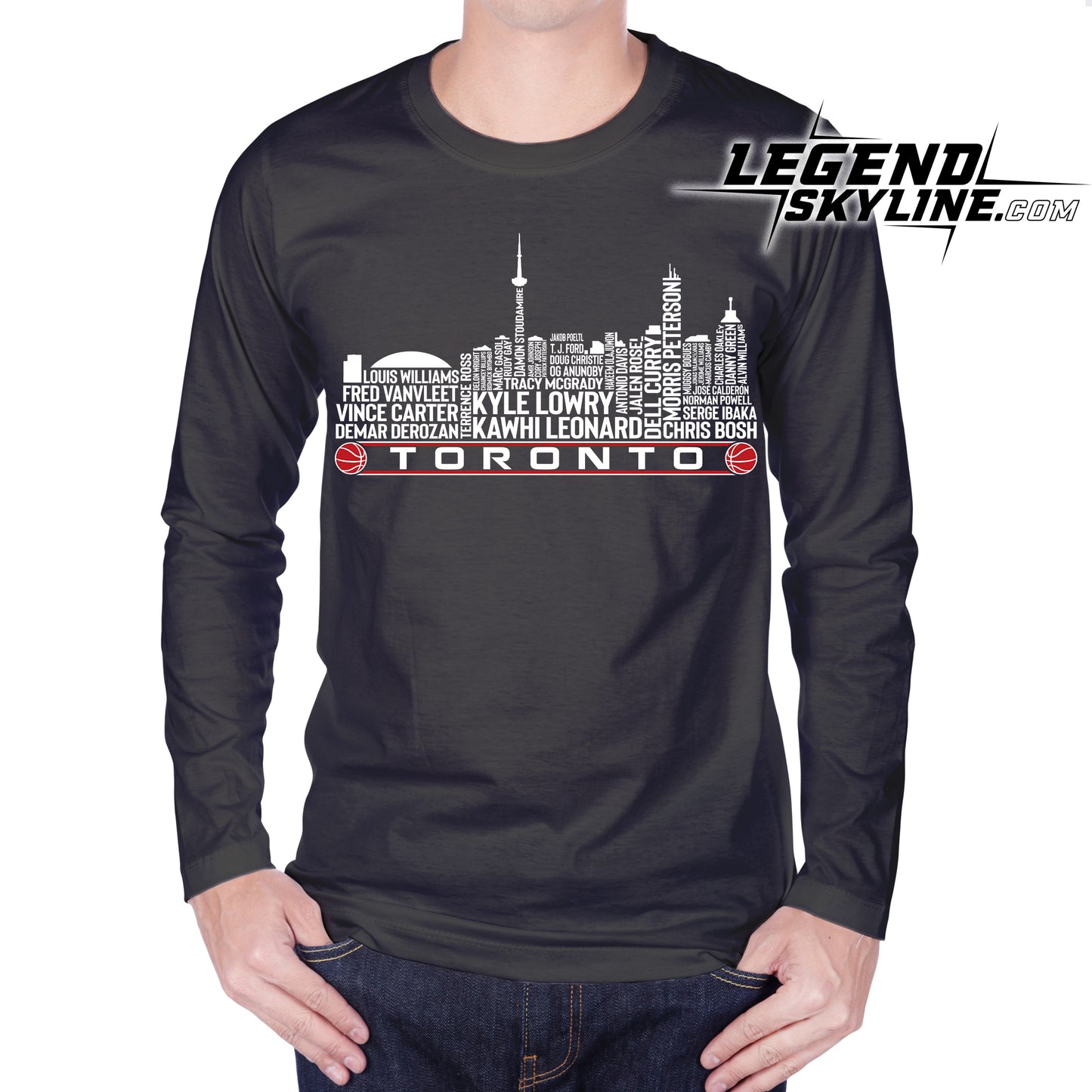 Toronto Basketball Team All Time Legends Toronto City Skyline Shirt