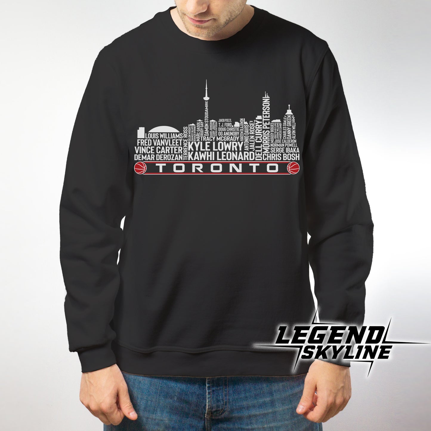 Toronto Basketball Team All Time Legends Toronto City Skyline Shirt