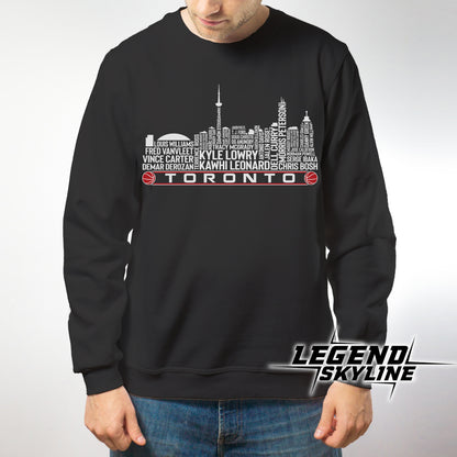 Toronto Basketball Team All Time Legends Toronto City Skyline Shirt
