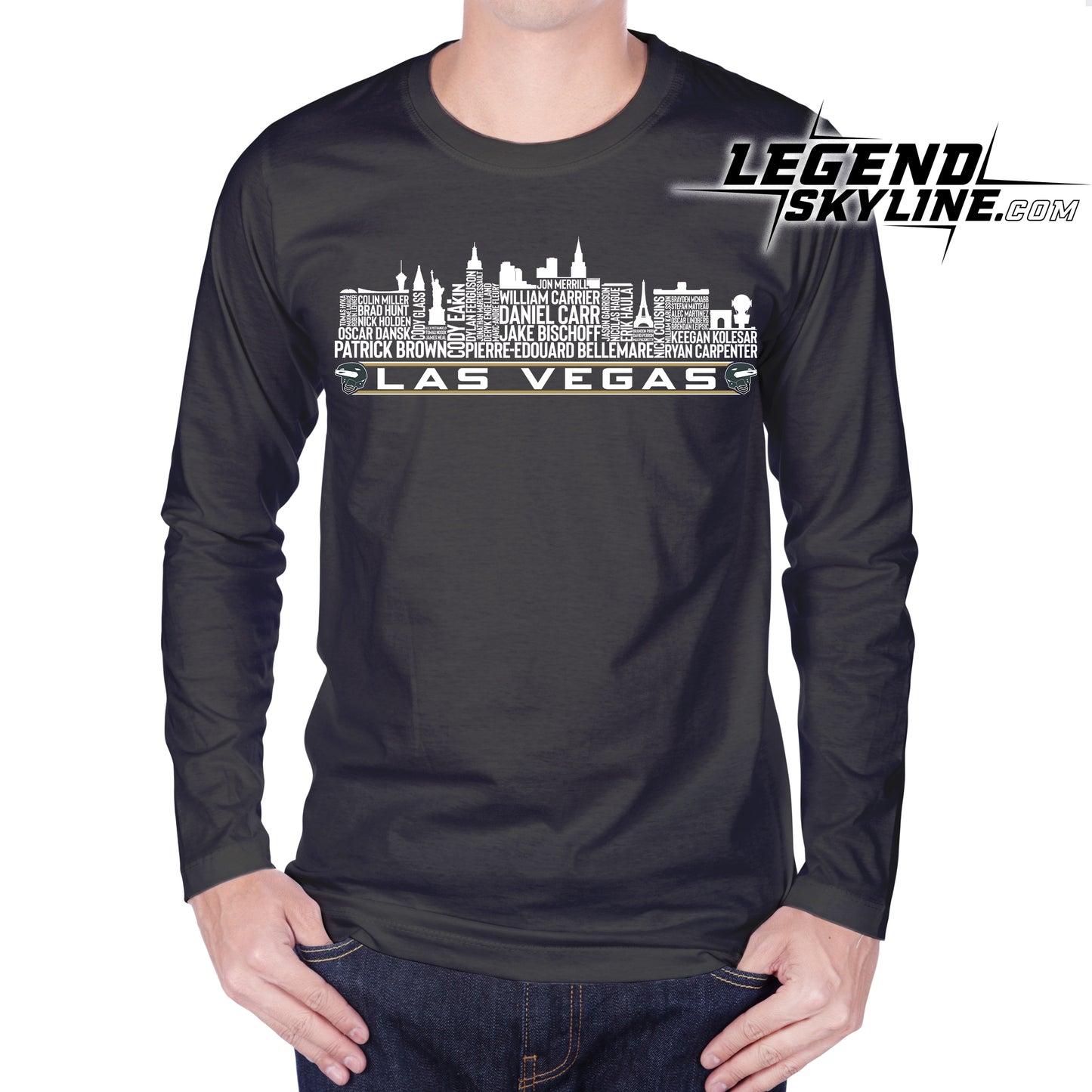 Las Vegas Hockey Team All Time Legends Las Vegas City Skyline Shirt
