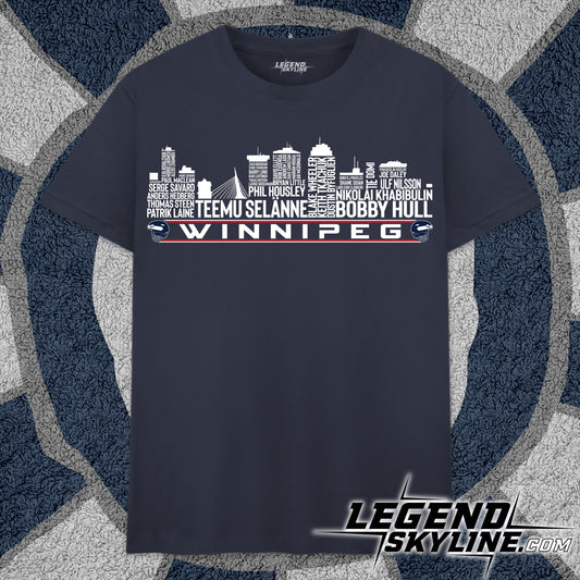 Winnipeg Hockey Team All Time Legends Winnipeg Skyline Shirt